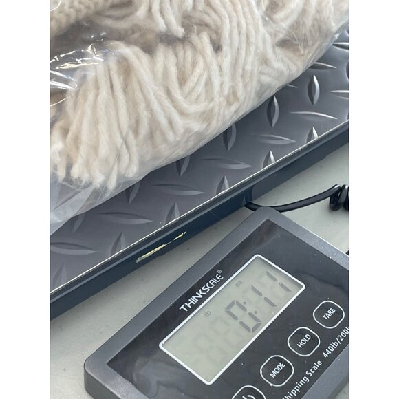 TWRHLL Christie Brinkley Fringe Detail Boatneck Sweater Size Medium Oatmeal Cozy - Picture 7 of 7